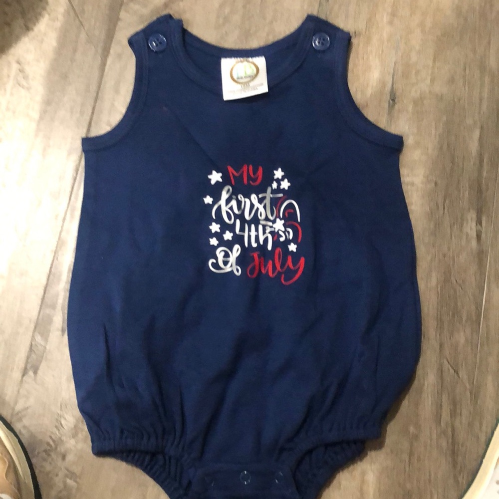 Navy Bubble- My First 4th of July 18mths
